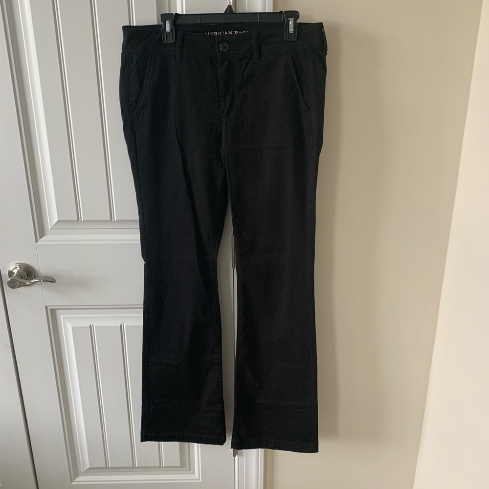 American Eagle bootcut black khaki pants